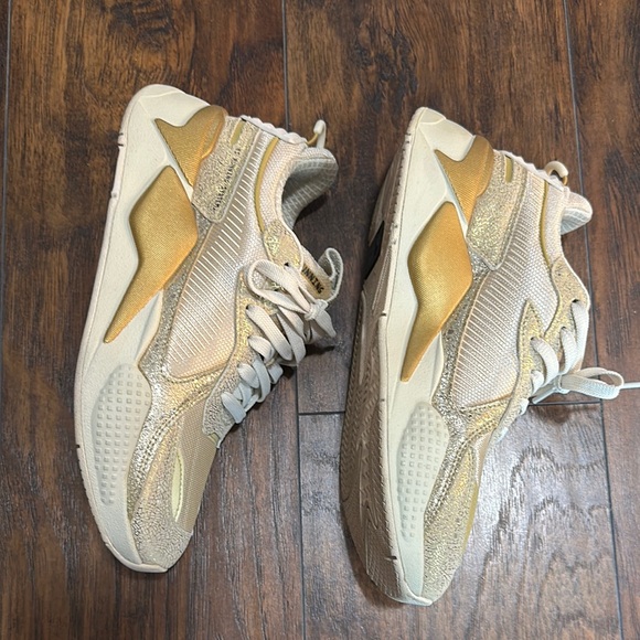 Puma RS-X Running System Cream and Gold Women’s Sneakers 10 - Picture 4 of 10
